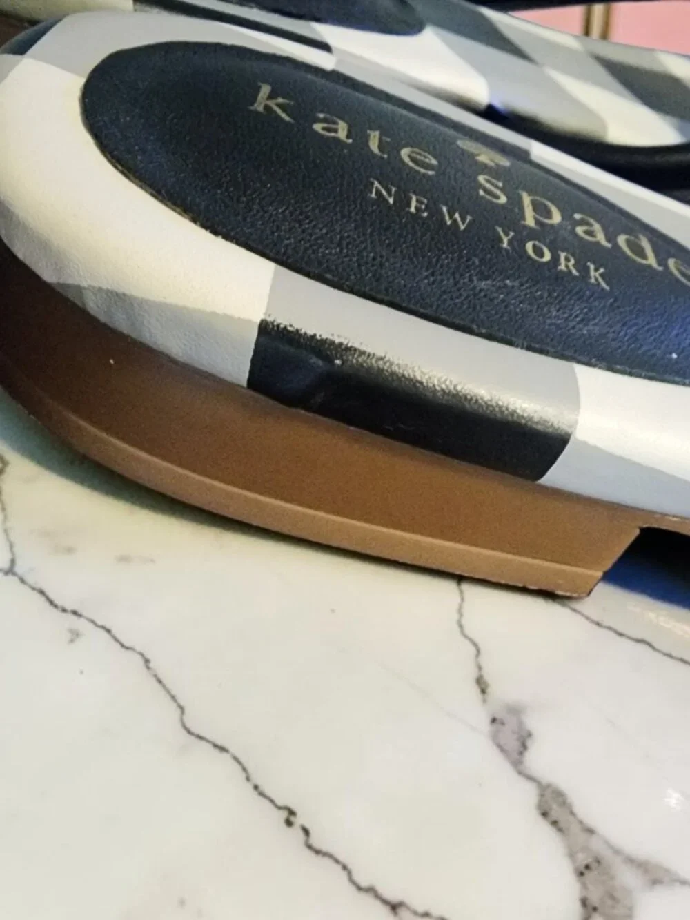 Kate Spade New York Checkered Bow Sandals – Size 6
